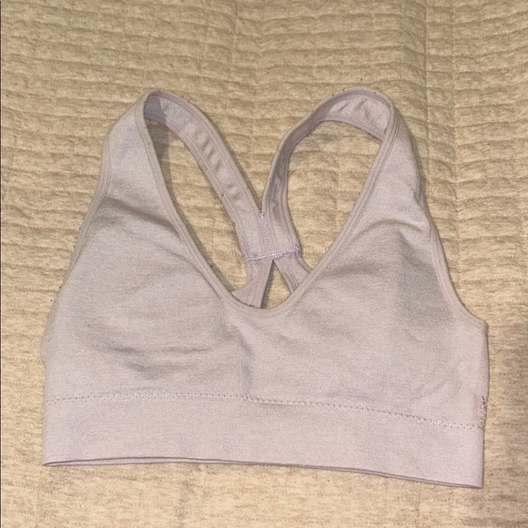 Purple Racerback Sports Bra with X-Shape Straps - Picture 1 of 3